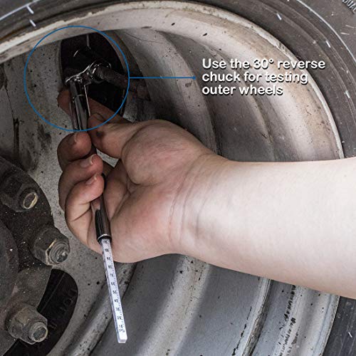 CZC AUTO Pencil Tire Pressure Gauge, Dual Head, 10-120PSI, Silver, 2 Pack