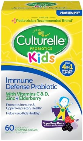 Culturelle Kids Daily Immune Defense Probiotic Chewables, Ages 3+, 30 Count