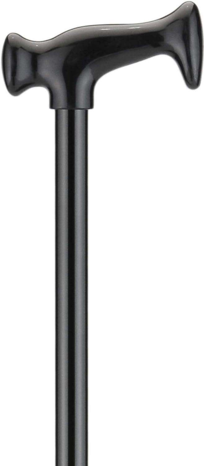 NOVA Designer Walking Cane with T-Grip Molded Handle, Lightweight and Adjustable Walking Stick, Black