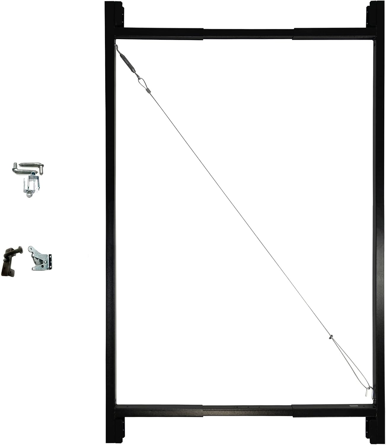 Adjust-A-Gate® AG72LTP-ZR0110 Medium - Wide Corrosion Resisting Steel Full-Frame Anti-Sag Fence Gate Kit – Fits Openings of 36" - 72"