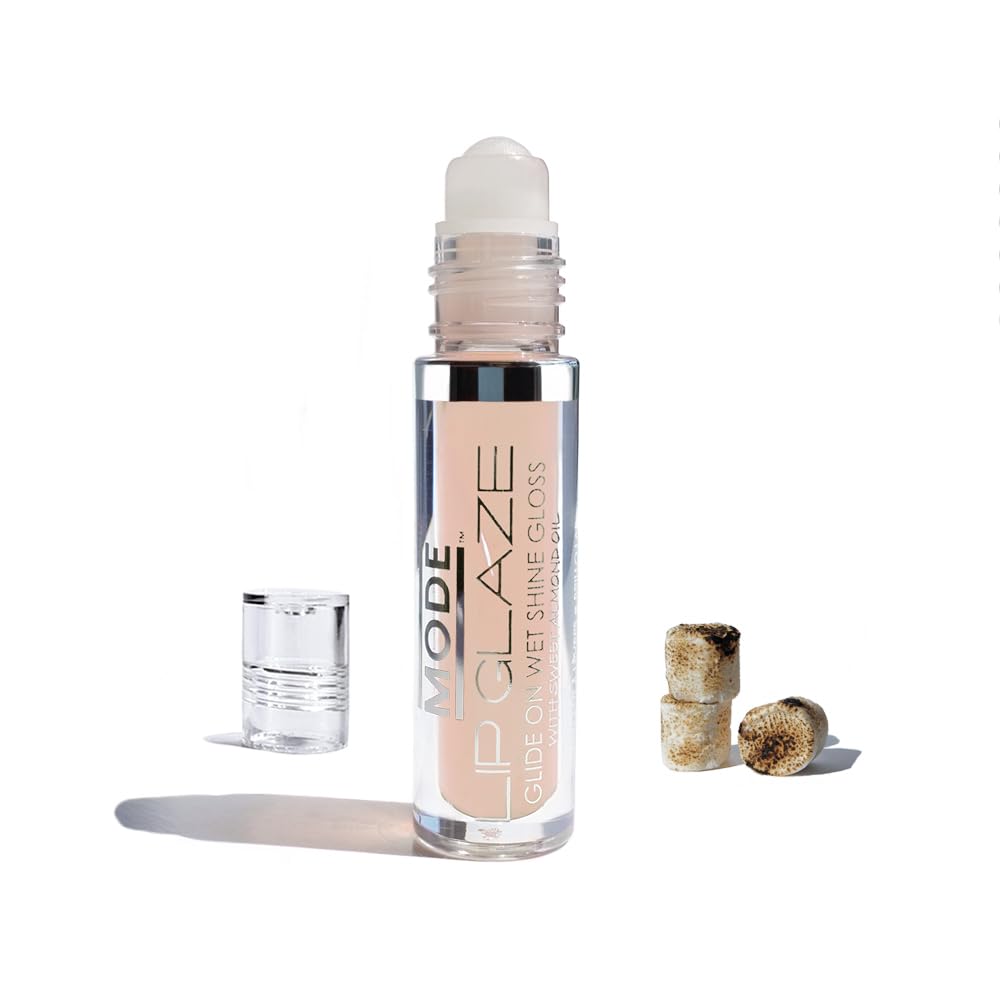 MODE Lip Glaze Cotton Candy Flavored Lip Gloss, Hydrating Sheer Wet Shine, Skincare Fruit Oils