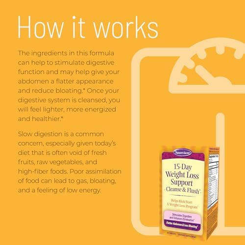 Nature's Secret 15-Day Weight Loss Support & Natural Energy Boost - Cleanse & Flush Stimulates Digestion
