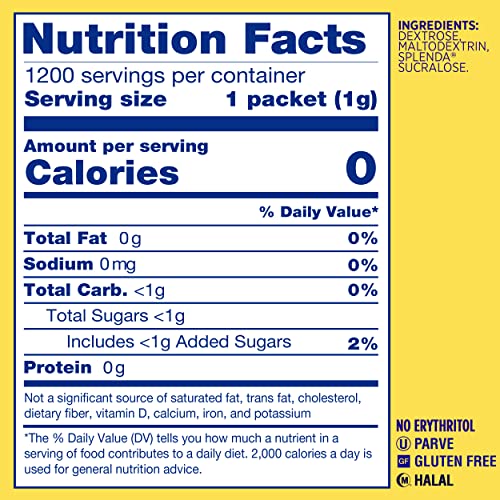 SPLENDA Zero Calorie Sweetener, 700 Count Packets