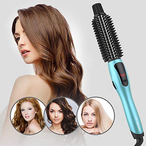 PHOEBE Curling Iron, Dual Voltage Travel 1 Inch Ceramic Tourmaline Ionic Hair Curler Hot Brush, Professional Anti-Scald Instant Heat Up Curling Wands