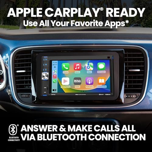 BOSS Audio Systems BVCP9700A CarPlay Android Car Stereo, 7 Inch Touchscreen