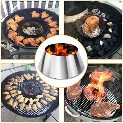 GRISUN Stainless Steel BBQ Whirlpool for Weber Kettle 22 in