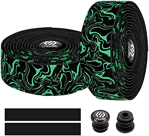 Chooee Road Bike Handlebar Tape,2PCS Bicycle Bar Tape,Red/Blue/Green/Yellow/Orange/Purple/Silver/Black