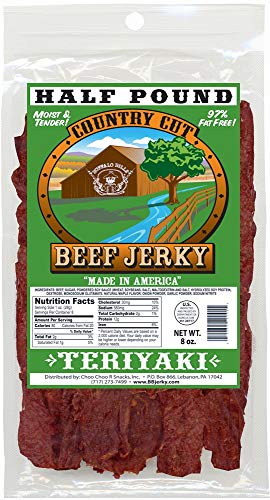 Buffalo Bills Mesquite Country Cut smoked Beef Jerky, Moist & Tender, 8 Oz | Mesquite Beef Jerky, Made In USA, High Protein, Low Carb, For Work, Trips, On-The-Go Snacking, Smoky Flavor, Hot Snacks