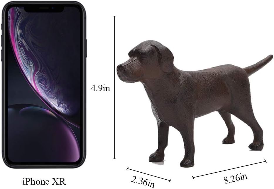 BRASSTAR Cast Iron Labrador Dog Statue Indoor Outdoor Decor