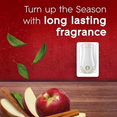 Glade PlugIns Refills Air Freshener, Scented and Essential Oils for Home and Bathroom, Autumn Spiced Apple, 3.35 Fl Oz, 5 Count