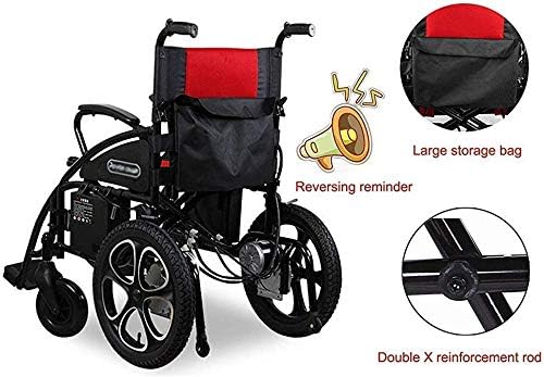 Foldable Electric Wheelchairs for Disabled, Adult Power Compact Mobility Aid Wheel Chair, Lightweight Folding Carry Motorized Wheelchair,20Ah