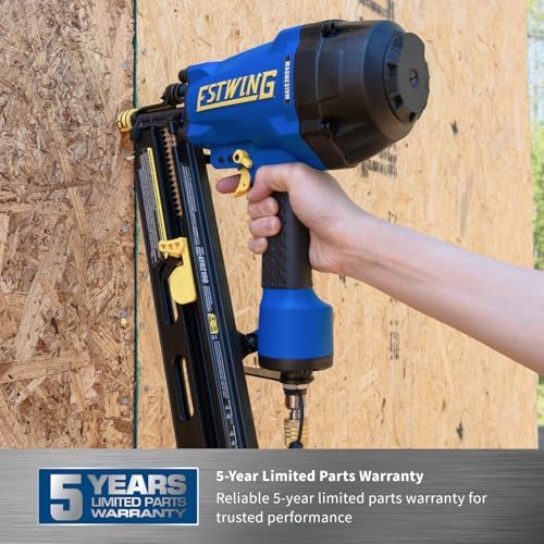 Estwing Pneumatic 21 Degree Framing Nailer, 2”–3-1/2” Framing Nails, Lightweight Magnesium Nail Gun with Depth Adjustment