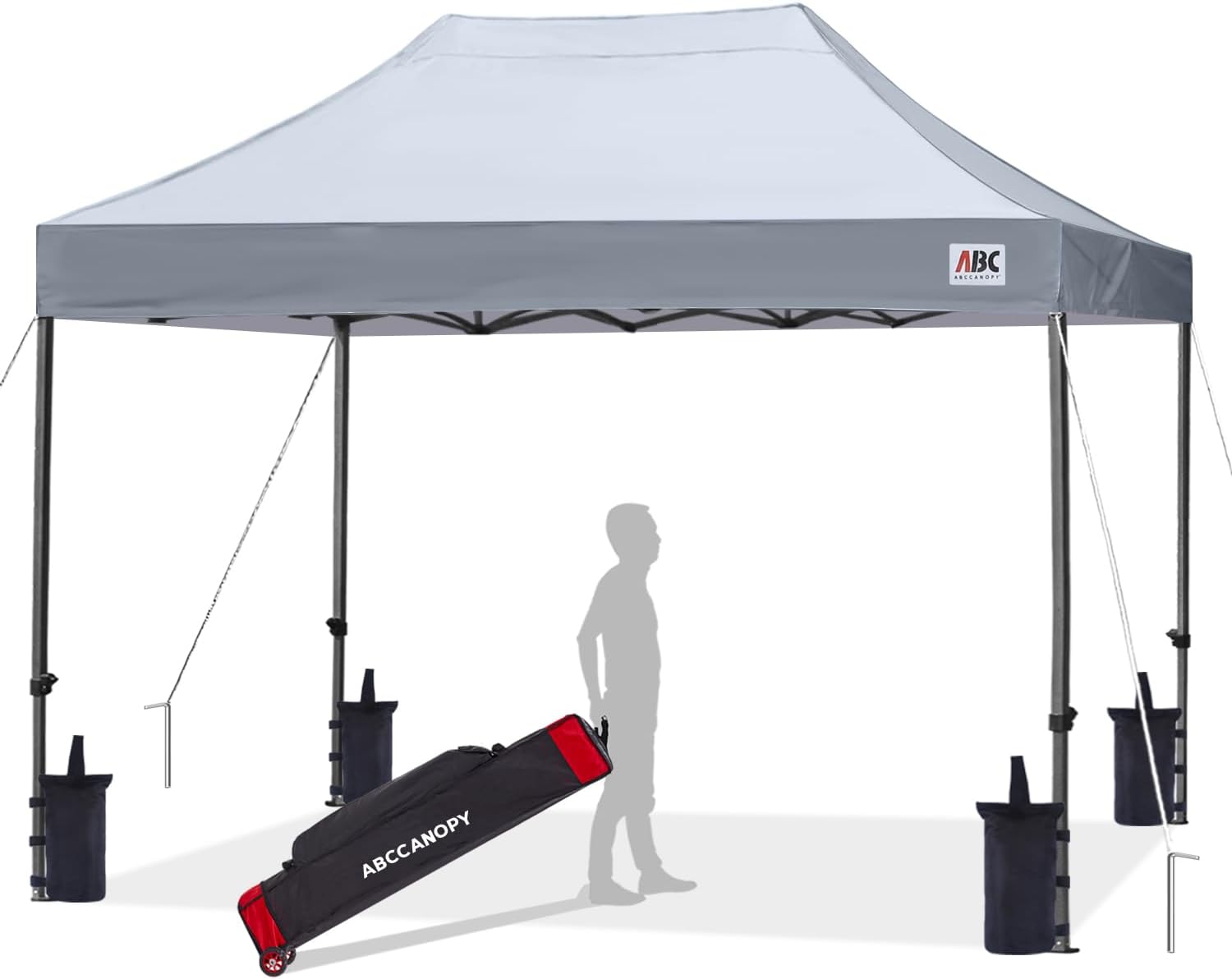 ABCCANOPY Patio Pop Up Canopy Tent 10x10 Commercial-Series (Black)