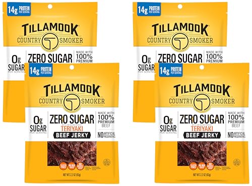 Tillamook Country Smoker Zero Sugar Keto Friendly Beef Jerky, Original, 2.2 Ounce