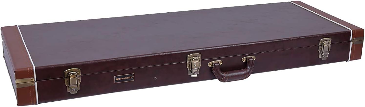 Crossrock Hardshell Arch Top wood case fits SG Electric Guitars-Black(CRW620SGBK)