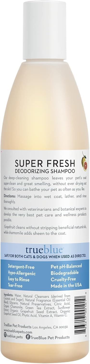 Trueblue Pure & Sure Puppy Shampoo – Cleansing Wash, Deodorizing, Moisturizing – Toxin Free, Milk, Honey Natural Botanical Blend – Tearless Dog Shampoos – 12 Fl. Oz.