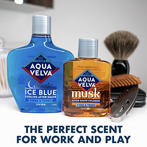 Aqua Velva Musk After Shave for Men, Long Lasting Scent