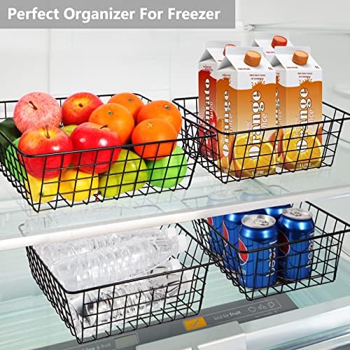 Wire Baskets for Organizing 4 Pack Pantry Baskets For Storage 11x8.7x4.7in