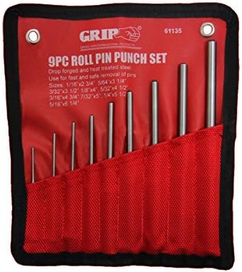 Grip 9 pc Roll Pin Punch Set Gunsmithing