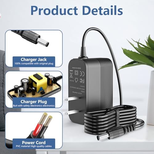 14V Charger Adapter for Halo Bolt Compatible wit Halo Bolt 57720, Bolt 58830 ACDC Portable Car Battery Jump Starter Adapter Power Cord Replacement