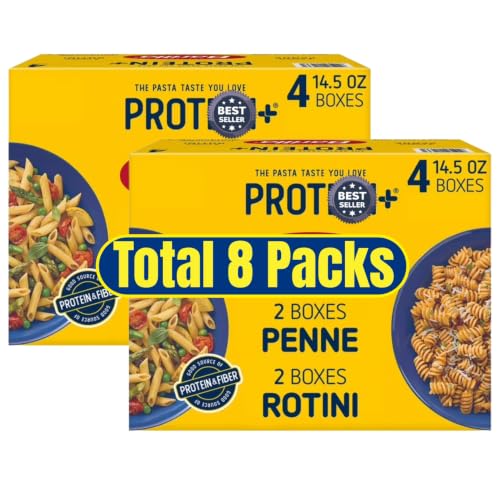 High Protein Pasta Penne and Rotini Variety Pack Made with Lentil Chickpea and Pea Protein Plant Based Pasta 14.5 oz Pack of 4 (2 Count)