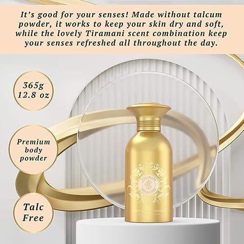 Talc-Free Body Powder for Women for Daily Use and After Bath - Ballerine 365 g (Puff not Included)