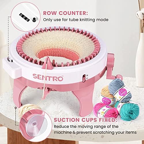 SENTRO 40 Needles Knitting Machine, All-in-One Knitting Loom Machine