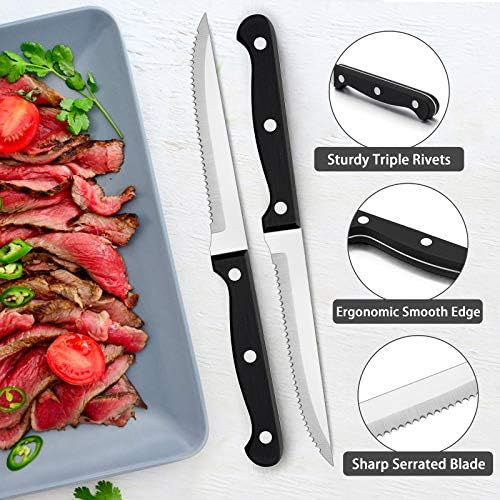 LIANYU 77-Piece Silverware Flatware Set for 12, Stainless Steel Cutlery Set