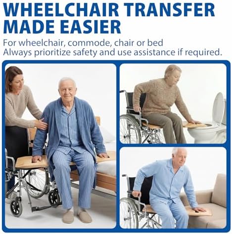 Blue Jay Slide Boards for Transfers - 30" Wooden Transfer Boards for Wheelchair - 8" x 30" Patient Assist Device for Car, Bed, Chair & Seniors - Smooth Surface & Tapered Ends