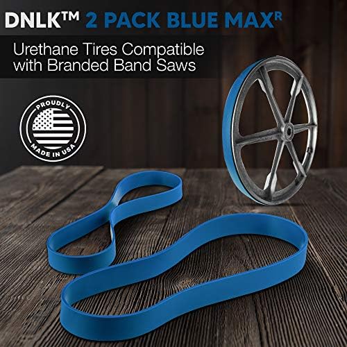 Urethane Band Saw Tires & Thrust Bearings Set Fits - Central Machinery 1018 Band Saw - 2 pack Thrust Bearings - 2 pack Heavy Duty Urethane Bandsaw