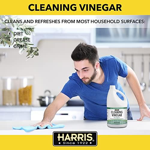 Harris Multi-Purpose Vinegar Household Surface Cleaner, Orange Scent, 128oz, Easy Pour Funnel Included