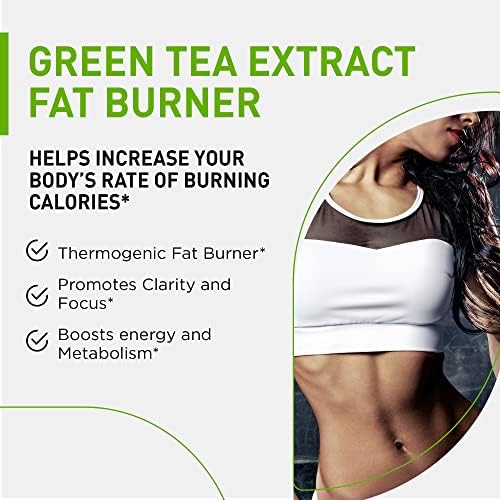 Premium Green Tea Extract Fat Burner Supplement with EGCG-Natural Appetite Suppressant-Healthy Weight Loss Diet Pills that Work Fast for Women and