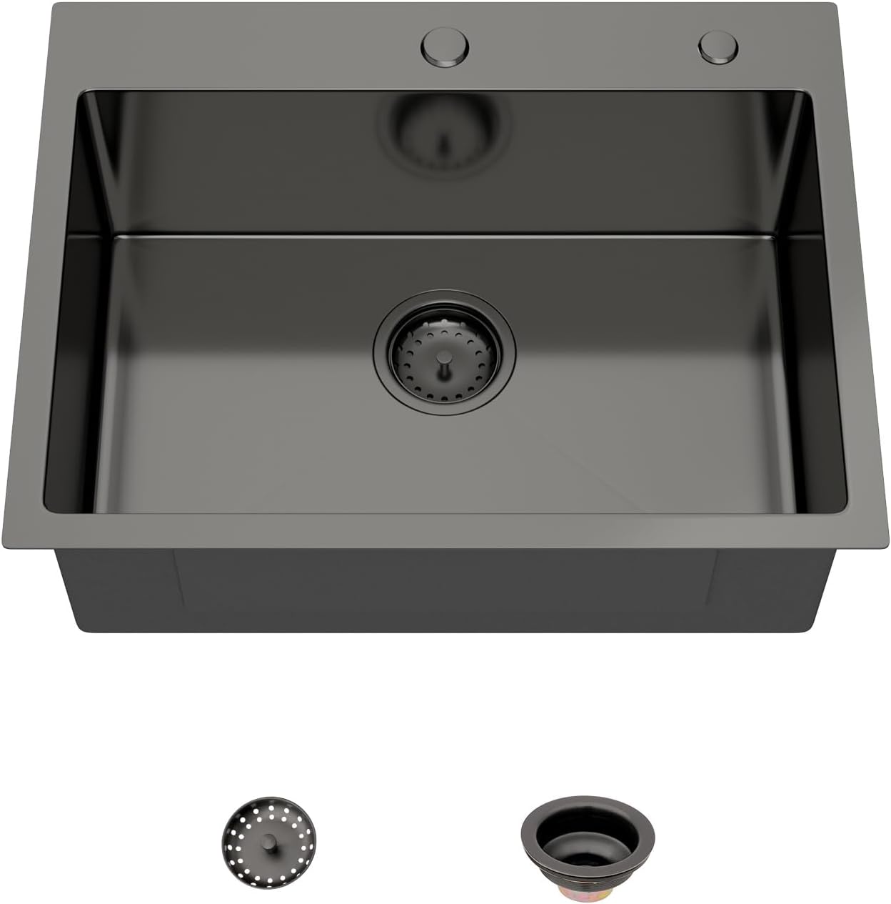 Mocoloo 13 Inch Drop in Bar Sink - 13" x 15" Small Kitchen Sink T304 Stainless Steel Handmade Single Bowl Round Corner Topmount Wet Bar Sink for