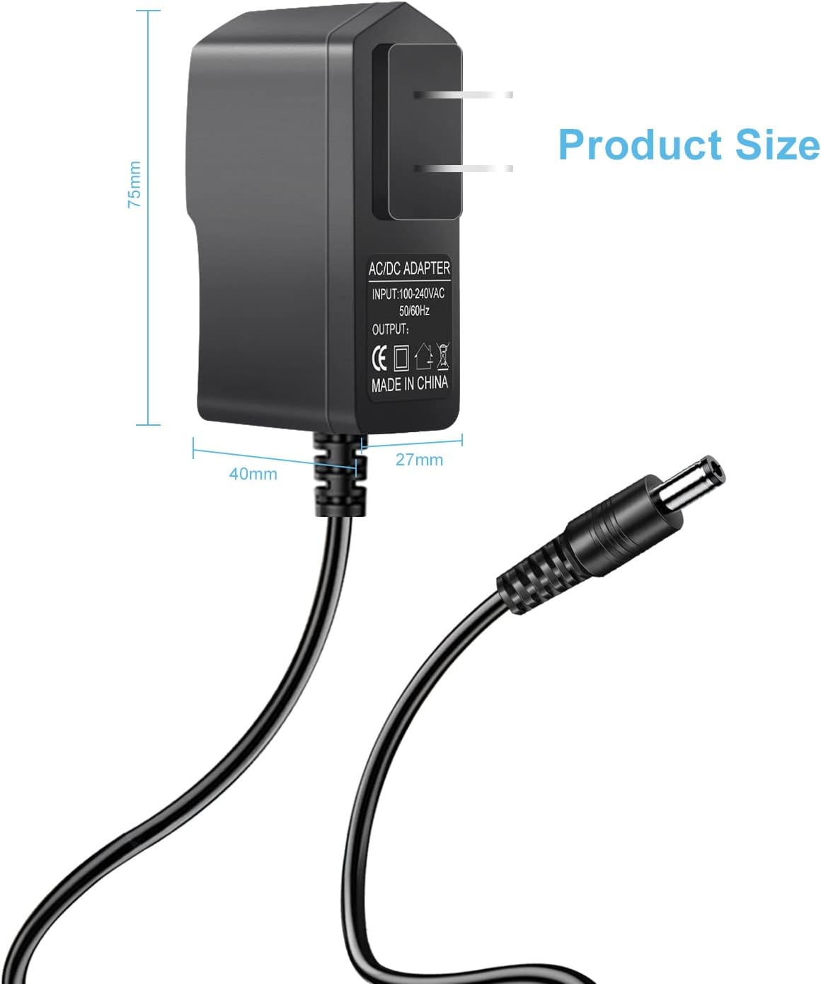 9V Power Cord for Bowflex Max Trainer M5 Adapter, M3 M6 M7 M8 HVT Exercise Plus Elliptical Treadmill Cardio Machine Power Supply Cord