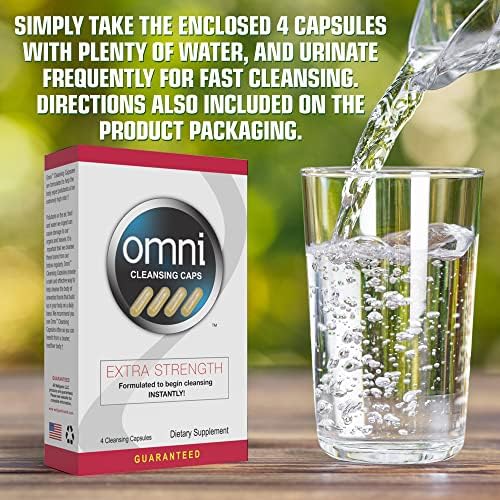 Wellgenix Omni Herbal Cleanse Detox Capsules: Fast Acting, Extra Strength Detox Cleanse for Whole Body, Flush Your System with Detoxifying Capsules, 4 Count
