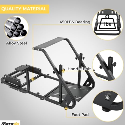 Marada Reinforced Stabilizing Racing Sim Cockpit Stand Fit for Fanatec