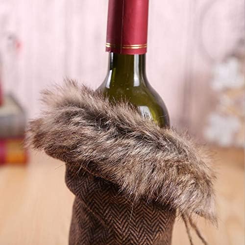 2pcs Christmas Sweater Wine Bottle Cover Party Decoration