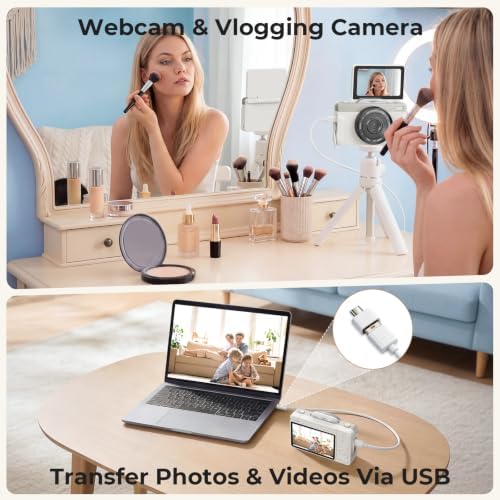 4K Digital Camera for Photography, 2026 Latest 64MP Autofocus WiFi Vlogging Camera for YouTube