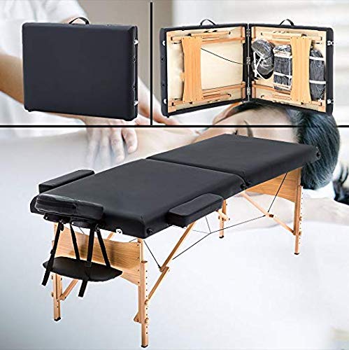 BMS Massage Table Portable Massage Table Adjustable Height Massage Bed with Storage for Woman & Man