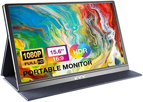 KYY Portable Monitor 15.6" 1080P Computer Monitor Screen Extender w/Cover