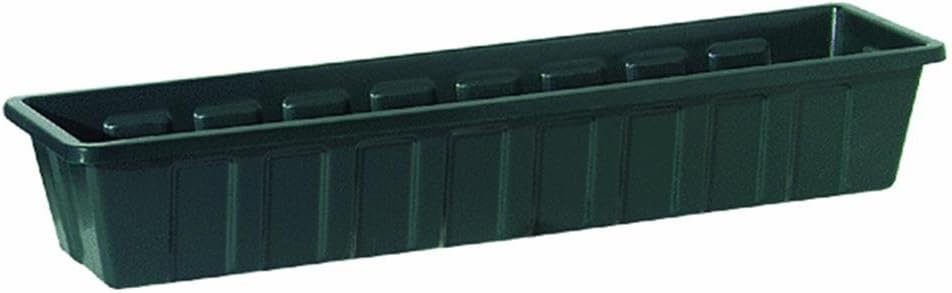Root & Vessel Poly-Pro Plastic Flower Box Planter, White, 30-Inch
