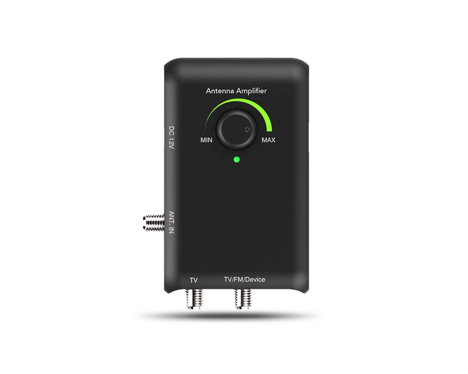 ANTOP HD Smart Boost Antenna Amplifier, HDTV Signal Booster, Amplifier with Dual Outputs for TV and Second Device, Enhances VHF/UHF/FM Reception