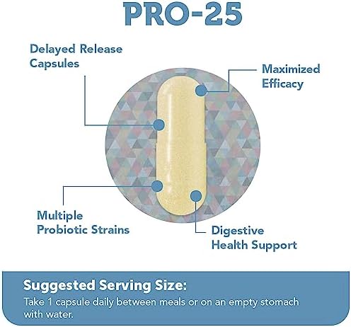 Vitamin Bounty Pro-25 Probiotics for Women & Men - 25 Billion CFU - Probiotic Prebiotic for Digestive Health & Gut Support with Lactobacillus