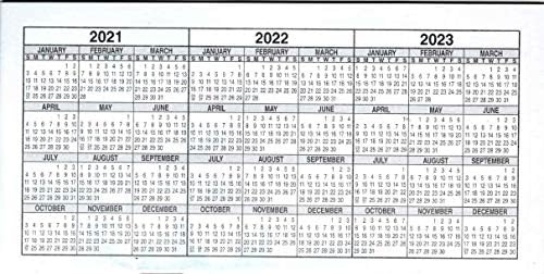 Checkbook Transaction Register with 2021-2022-2023 Calendars