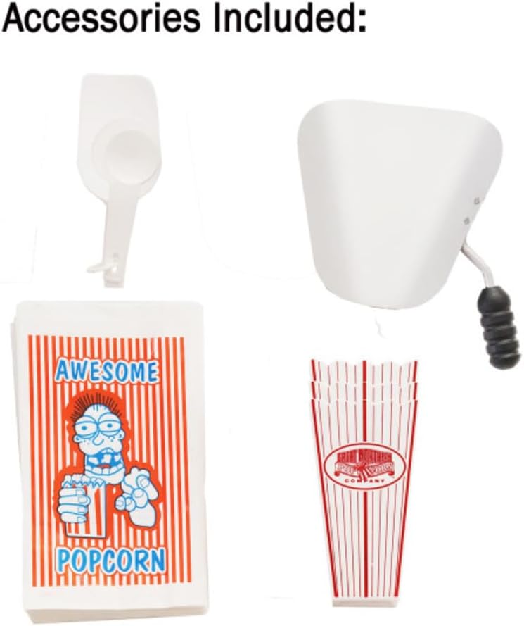 Great Northern Popcorn Company 6100 8 ounce Foundation Red Antique Style Popcorn Popper Machine, Red Floral, Counter-top Popper Machine