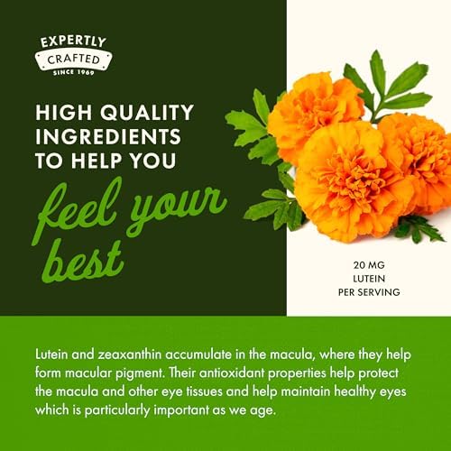 Swanson Synergistic Eye Health, Lutein 20 mg Zeaxanthin 2 mg, 60 Softgels | Synergistic Eye Health with Lutein 20 mg and OmniXan Zeaxanthin 2 mg to Protect the Retina and Macula from Blue Light