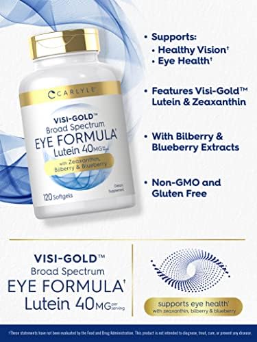Carlyle Eye Health with Lutein, Zeaxanthin & Bilberry | 120 Softgels