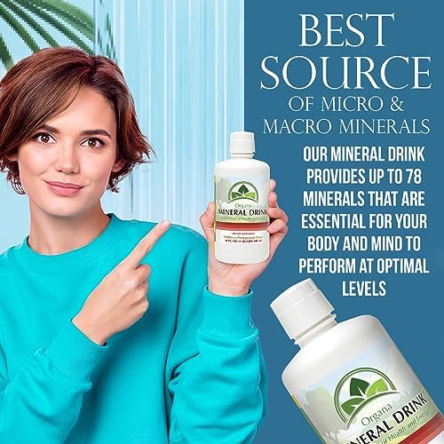 Organa Trace Minerals - Liquid Colloidal Minerals Supplements - Plant Derived for Maximum Absorption - Colloidal Minerals Liquid for Wellness - 32 Ounces