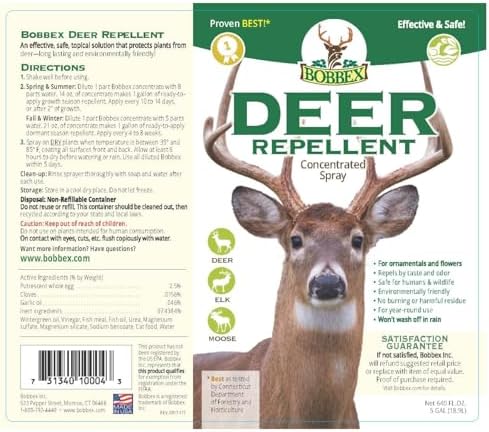 Concentrated Deer Repellent - Bobbex | Deer, Elk, and Moose Deterrent Concentrate (64 oz.) UB-U9NT-KE8U