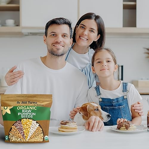 Organic Raw Pumpkin Seeds to Eat 2.8lb - Bulk Unsalted Pepitas No Shell | Whole Natural Snacks for Keto - High in Fiber - USDA Certified | Non-Gmo | Gluten Free | Vegan